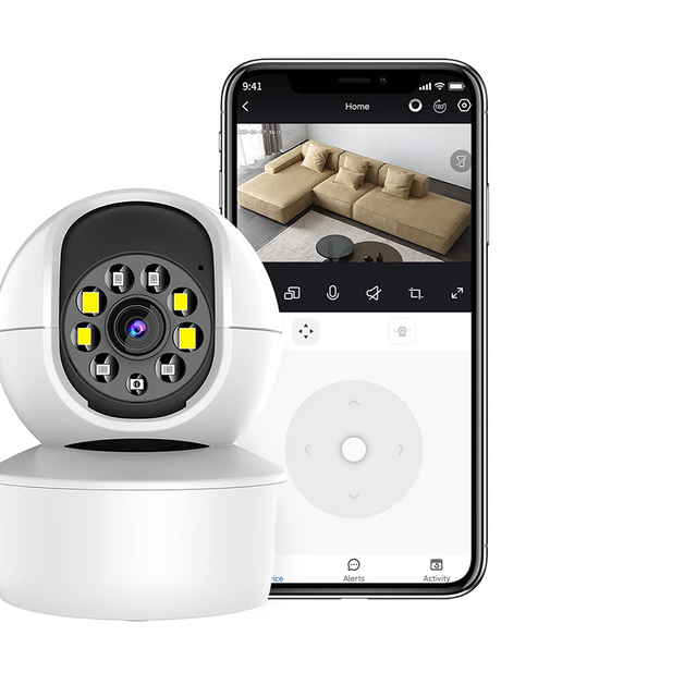 Clear Night Vision 1080P PTZ Camera Motion Detection Two Way Audio Instant Alerts WiFi IP Camera