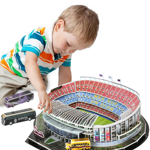 Rompecabezas 3D, Juguetes Educativos <span class=keywords><strong>de</strong></span> Aprendizaje, Rompecabezas <span class=keywords><strong>de</strong></span> Estadio <span class=keywords><strong>de</strong></span> Fútbol Mundial para Armar, Modelo <span class=keywords><strong>de</strong></span> Construcción para Niños - Product Image 3