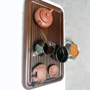 Plateaux à thé en gros, tables de préparation de thé domestiques, nouveau style, service à thé Kung Fu monobloc pour bureau avec drainage. - Product Image 2