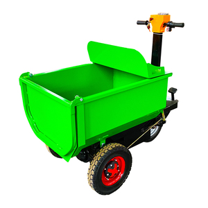 Chariot à trois roues électrique, chariot à main industriel mobile avec bac fermé en plastique rouge 960x700mm - Product Image 2