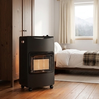 Calentador de Gas con Ruedas de 4.2kW, Calentador de Espacio Independiente con Infrarrojos Cerámicos y Rejilla Antiescaldaduras para Hogar, Dormitorio, Tienda u Oficina