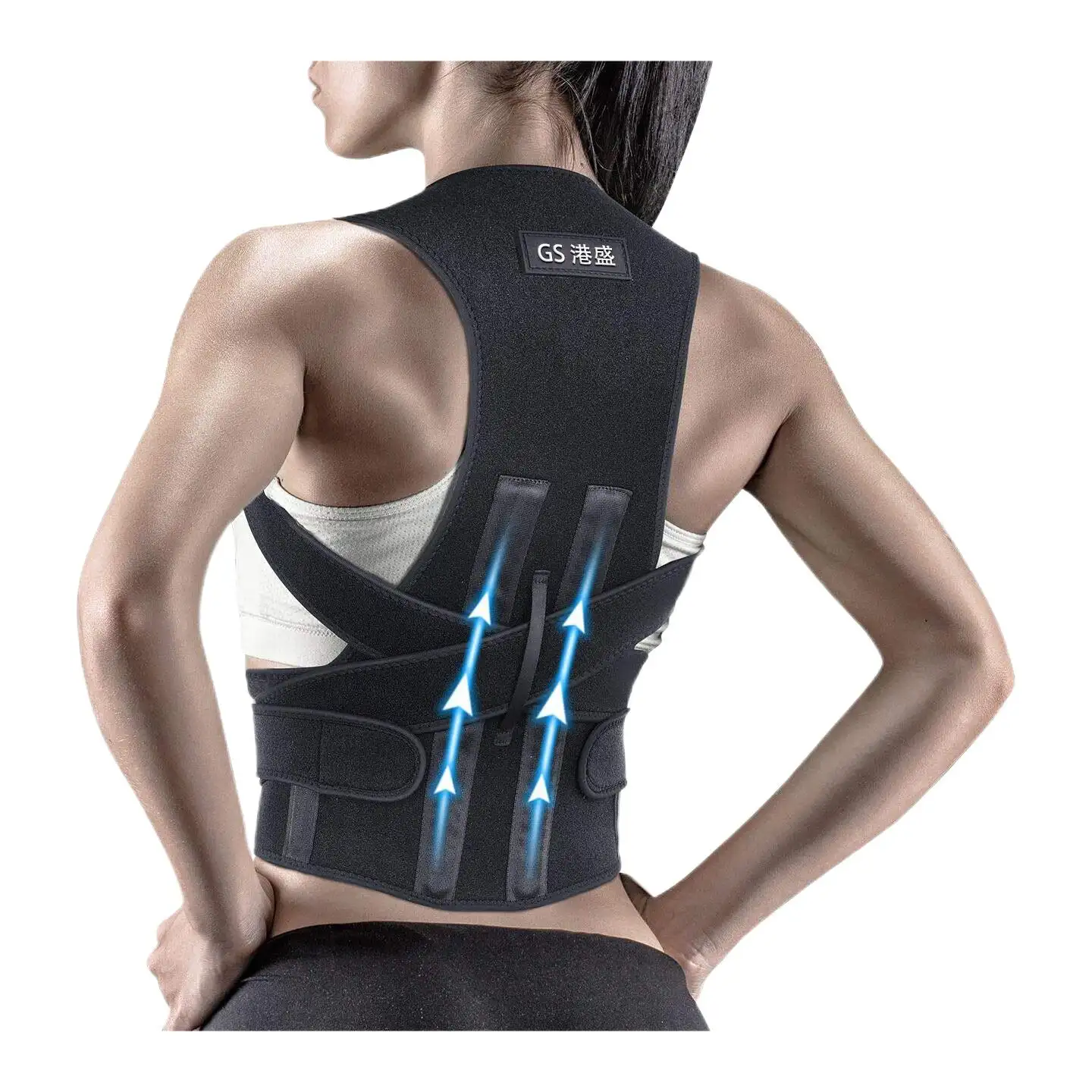 Banda de corrección de soporte para la parte superior de la espalda, Corrector de postura para soporte de clavícula y espalda, unisex, venta al por mayor