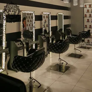 Cadeira de cabeleireiro estilo italiano, cadeira para salão de beleza e barbeiro, suprimentos para salão de beleza