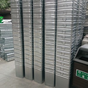 Galvanized steel inner liner for outdoor trash cans and fruit peel <b>bins</b>; galvanized iron sheet <b>square</b> <b>bins</b> for recycling; round - Product Image 2