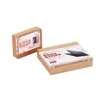 Vente en gros de porte-menu solides en acrylique 4x6 pouces, cadre photo magnétique avec base en bois