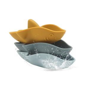 Juguetes de Baño de Silicona, 4 Piezas, Barco, Tiburón Flotante, Personalizados para Bebés, Libres de BPA, Silicona de Grado Alimenticio - Product Image 6