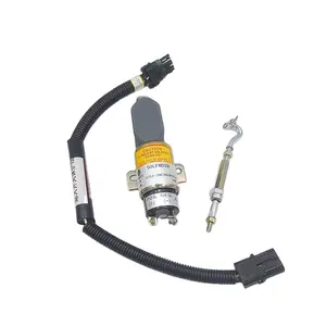 Shut Off Solenoid Sany LiuGong Lonking Komatsu S6K Cummins Động Cơ Cắt Giảm Điện Từ Cuộn Dây Bảo Vệ Flameout Van Solenoid