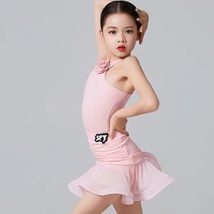 Vestido de Baile Latino Rosa de Alta Calidad para Niñas, MOQ Bajo, Traje de Salsa y Cha Cha para Competencia Infantil - Product Image 1