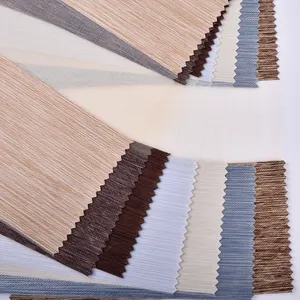 Tùy chỉnh thiết kế màu rắn 100% polyester màn ngang trong nhà Con lăn Kem chống nắng Zebra mù vải