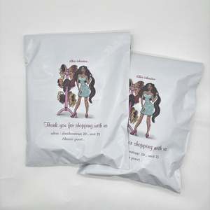 Bolsas de Envío Biodegradables Blancas Mate con Logotipo Personalizado, Bolsas de Correo de Polietileno, Bolsas de Mensajería con Imagen a Todo Color para Ropa - Product Image 2