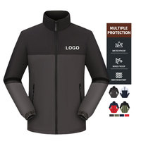Vestes à col montant personnalisées, vêtements de travail d'hiver, vêtements d'entreprise, vêtements de sport de plein air, veste en laine coupe-vent pour hommes