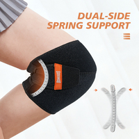 Genouillère de soutien en néoprène avec stabilisateur à ressort double face, coussinet de protection résistant au vent, utilisation sportive universelle