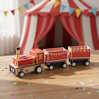 Nouveauté jouet artisanal en bois science créative Kit de train de voyage électrique ferroviaire classique pour enfants ensembles inclus en vente