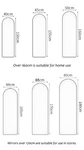 Specchio da Trucco Arcuato Retro Moderno, da Terra e Parete – Specchio per Cosmetici - Product Image 5