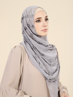 Dernier design, broderie à la main, perles, motif floral, hijab en mousseline unie, châle doux et respirant, foulard islamique pour femmes musulmanes