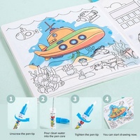 Juguete de libro de garabatos de agua, libro para colorear de agua reutilizable, juguete Montessori para niños, juguete educativo de aprendizaje temprano para bebés y niños pequeños