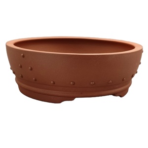 <span class=keywords><strong>Pot</strong></span> à bonsaï Yixing <span class=keywords><strong>rond</strong></span> non verni avec clou de fixation - Product Image 1