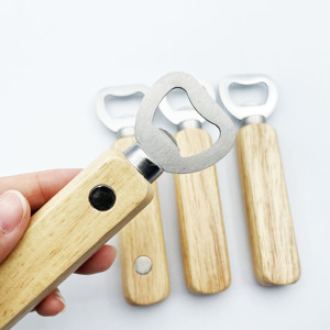 فتاحة زجاجات خشبية سلسلة مفاتيح فراغات فتاحات خشبية غير مكتملة للنقش بالليزر هدايا ذاتية الصنع لحفلات الزفاف لون الماهوجني - Product Image 6