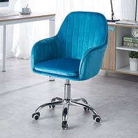 WDY Vente en gros de chaise de bureau douce et confortable fauteuil rotatif chaise de bureau à domicile en velours rose pour filles
