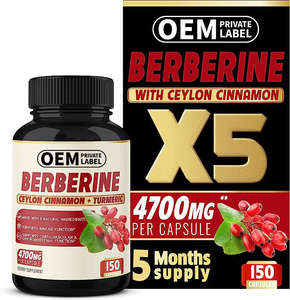 Berbérine <span class=keywords><strong>HCl</strong></span> Pilules Capsules Chlorhydrate de berbérine Poudre Extrait Supplément Ceylan Cannelle Soutien Immunitaire pour Adulte - Product Image 5