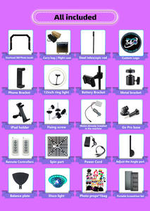 Cabina de Fotos 360° Ligera y Avanzada para 4 Personas con Luces LED, Banco de Energía, Adhesivo Novedoso de 115 cm - Product Image 3