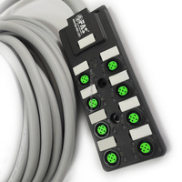 Boîtiers de jonction FAS M12 M8, boîtiers de distribution femelle mâle avec connecteur d'entrée 3 fils/4 fils pour l'alimentation électrique