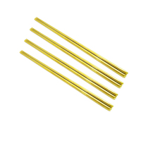 Baguettes multicolores en acier inoxydable 304 durable avec poignée en plastique Couverts plaqués or poli miroir