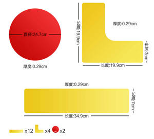 Juego de Marcadores de Cancha Flexibles/de Esquinas para Pickleball, Tenis/Bádminton, Ecológicos, de PVC, Personalizados al por Mayor - Product Image 3