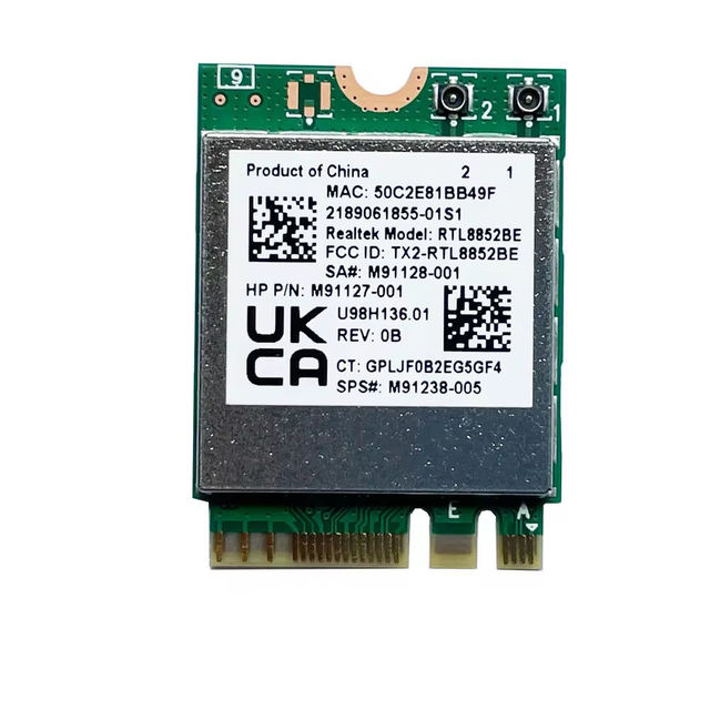 RTL8852BE Dual Band 2.4G/5G WIFI6 802.11ax WIFI Card 1800M BT5.2 Module NGFF M.2 Ethernet Adapter for Laptop/PC Support
