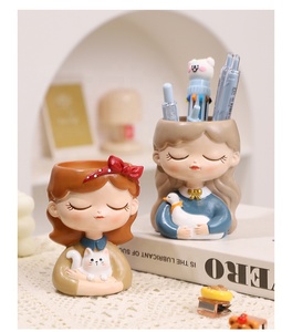 <span class=keywords><strong>Macetas</strong></span> pequeñas de 4 pulgadas Roogo Sweet Girl ojos cerrados <span class=keywords><strong>con</strong></span> estilo de diseñador de mascotas <span class=keywords><strong>macetas</strong></span> de jardín Pe <span class=keywords><strong>macetas</strong></span> de flores de lujo para plantas de interior - Product Image 4