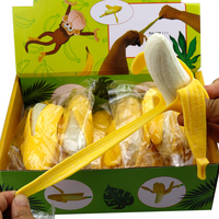 Jouet anti-stress souple en forme de banane – Jouet amusant et original à décoller avec des fils, pour soulager le stress, pour unisexe, à partir de 14 ans