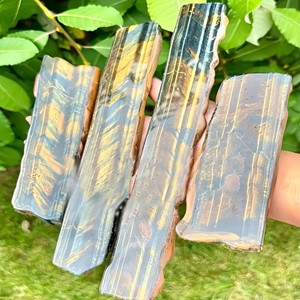 <b>New</b> Arrival Polished <b>Healing</b> Crystal Slice Slab Eco-Friendly Irregular Shape tiger Eye Stone Slice for Decoration - Product Image 1