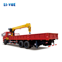 DONGFENG grue montée sur camion à benne basculante télescopique 6x4 10 tonnes à vendre