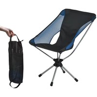 Chaise de camping pliante en alliage d'aluminium rotative à 360 degrés pour le glamping, la pêche et les loisirs en extérieur, chaise lune portable
