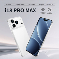 Smartphone 18 PRO MAX 5G Octa Core HD Écran 120Hz Anglais Android 15 LTE Double SIM 108MP 512GB 7.3" OLED