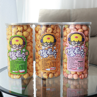 Fournisseurs d'usine de popcorn semi-moelleux, sucré, cuit, sain, aromatisé aux céréales de maïs, exotique et sans graisses trans, en bouteille, pour marque privée