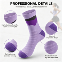Chaussettes de sport pour adultes, logo personnalisé OEM, compression intégrale, haute élasticité, qualité supérieure, séchage rapide, Coolmax