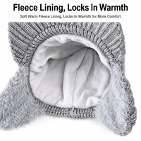 Casquette de baseball tricotée personnalisée avec logo, avec protège-oreilles, bonnet côtelé chaud d'hiver, casquette à visière doublée en peluche pour hommes et femmes