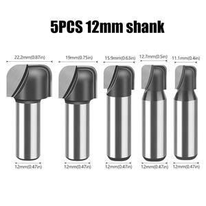 Mata Bor Router Karbida 6mm 8mm 1/4 1/2 Inch Shank untuk Ukiran Kayu, Pembuatan Mangkuk dan Nampan, Pemotong Penggilingan Kayu - Product Image 5