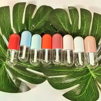 Tube vide pour gloss à lèvres en forme de capsule de 3 ml avec logo personnalisé, tube pour huile à lèvres repulpante, huile essentielle, tube de sous-conditionnement