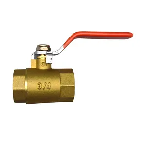 Válvula de bola de latón 1PC Tipo Puerto estándar NPT de 3/4 pulgadas para agua, petróleo y gas (válvula de bola de 3/4 pulgadas)