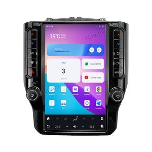 NaviHua pour Dodge RAM 2019+ Lecteur multimédia automobile Android Autoradio Écran tactile vertical Moniteur d'autoradio Navigation GPS - Product Image 1