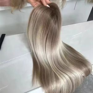 6x7 6x8 7x8 रेशम आधार 100% यूरोपीयन कुंवारी बालों वाली महिला बालों के लिए टोपे - Product Image 4