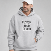 Sweat-shirts à capuche unisexes en molleton de coton épais vierges pour la vente en gros, personnalisables avec logo pour hommes