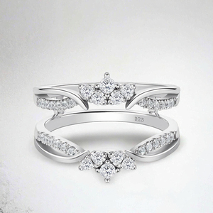 SHELOVES Anillo de Boda para Mujer, Anillo Ajustable con Zirconia Cúbica AAAAA, Plata de Ley 925, Talla 5.5 - Product Image 3
