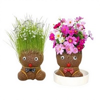 Plante en pot DIY Fleur Artificielle Mignonne pour Maternelle, Petite Plante d'Intérieur en Pot, Tête de Fleur Artificielle