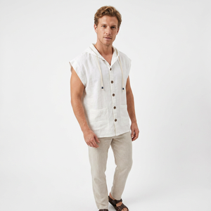 Chemise longue décontractée pour homme, style népalais, bohème, hippie, anti-rides, respirante, écologique, en tissu batik tricoté 100% coton - Product Image 1