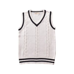 Gilet in maglia per uniforme scolastica per bambini, maglione senza maniche con scollo a V, pullover morbido e caldo per ragazzi e ragazze della scuola primaria e media - Product Image 3