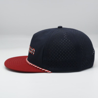 Chapeau de corde perforé en TPU non structuré à 5 panneaux, Logo de soudure sonique, Gorras de sport, Golf, papa, découpé au Laser