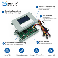 Interrupteur tactile capacitif intelligent à 4 touches pour miroir, DC12V 24V 5A, CCT 3 couleurs, gradation, LCD anti-buée pour miroir de salle de bain de 1 à 6 mm